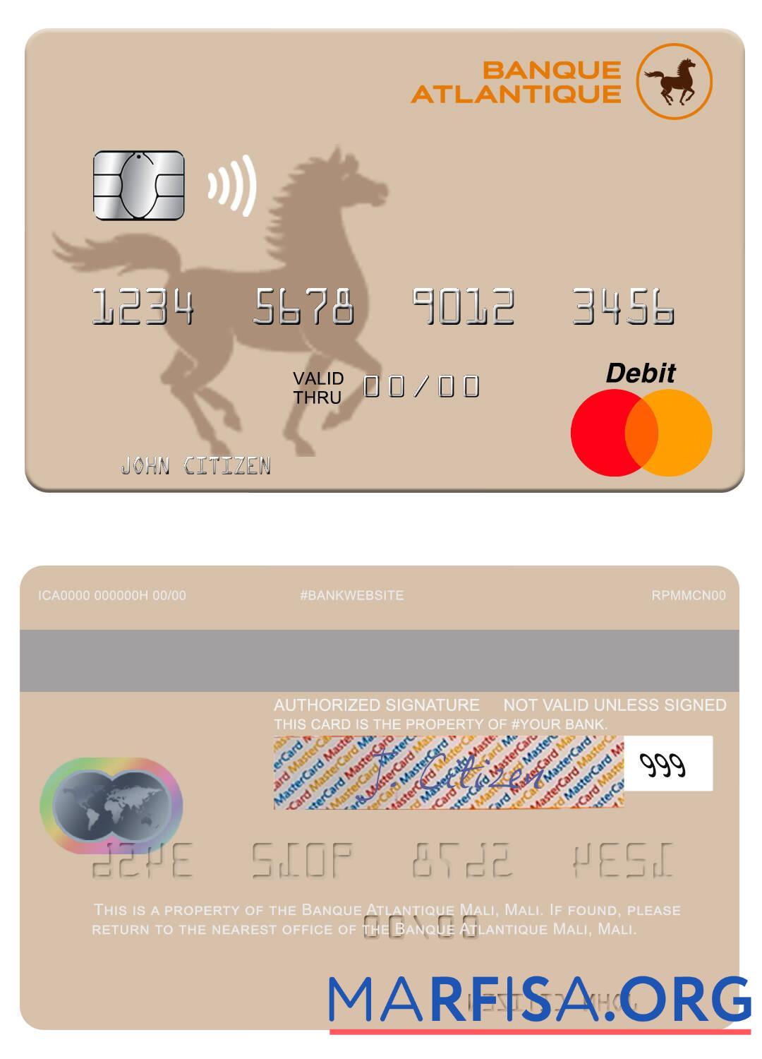 Downloadable Mali Banque Atlantique Mali mastercard download for verification